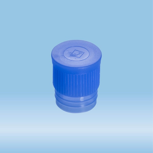 Push cap, blue, suitable for tubes Ø 16-17 mm