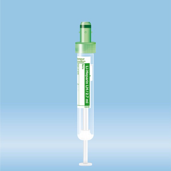 S-Monovette® Lithium heparin, 2.7 ml, cap green, (LxØ): 75 x 13 mm ...