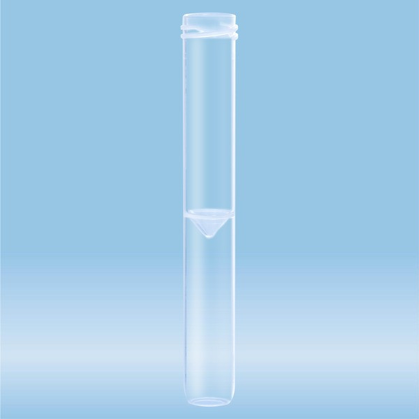 Screw cap tube, 3.5 ml, (LxØ): 92 x 13 mm, rounded false bottom, PP, without cap, 100 piece(s)/bag