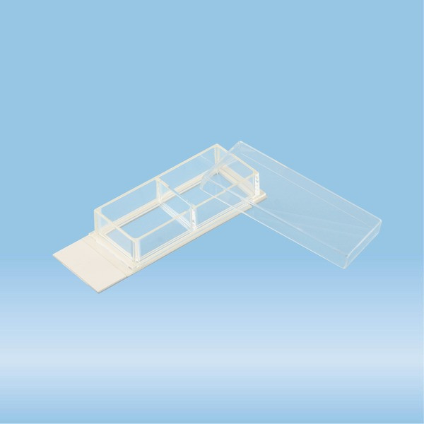 x-well cell culture chamber, 2-well, on lumox® slide, removable frame