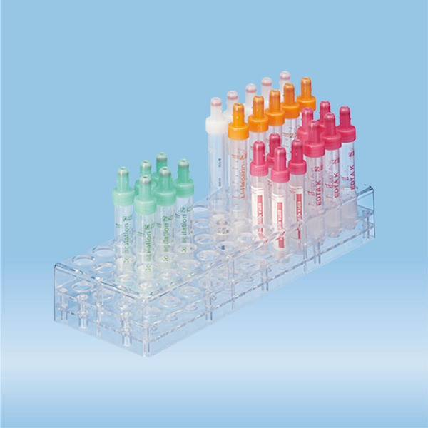 Rack, PC, format: 12 x 4, suitable for tubes, S-Monovette® 13 mm Ø