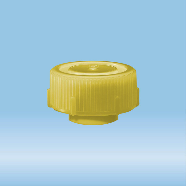 Screw cap, yellow, suitable for Mailing container 126 x 30 mm