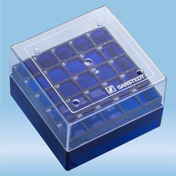 Cryobox, 75 x 75 x 52 mm, format: 5 x 5, for 25 collection tubes