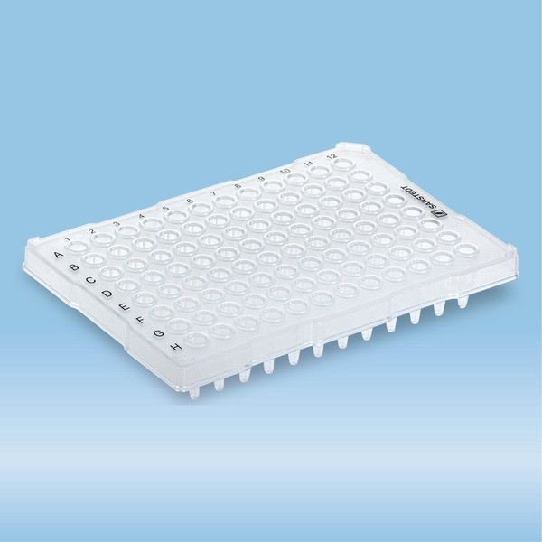 PCR plate half skirt, 96 well, transparent, High Profile, 200 µl, PCR Performance Tested, PP
