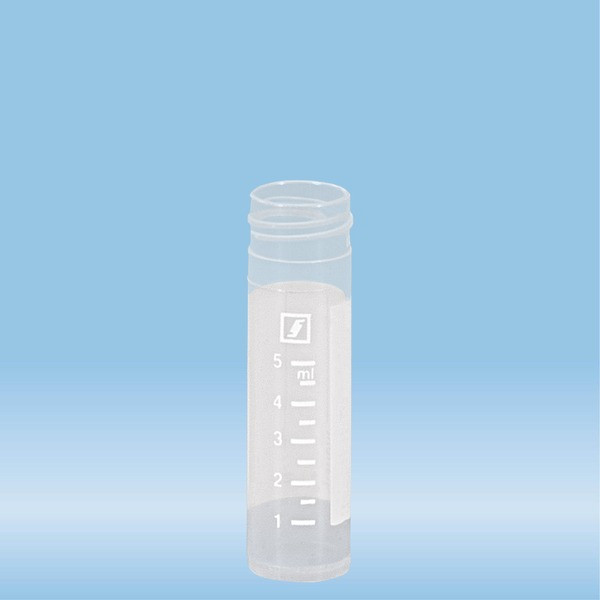 Screw cap tube, 8 ml, (LxØ): 57 x 16.5 mm, PP, with print