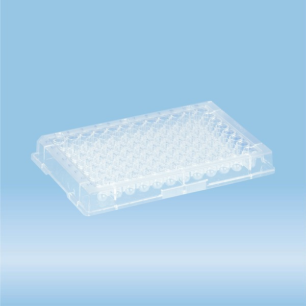 Micro test plate, 96 well, round base, PS, transparent