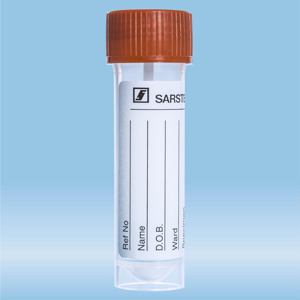 Faeces tube, screw cap, (LxØ): 76 x 20 mm, transparent