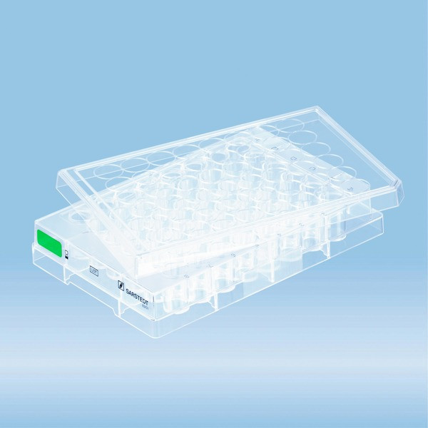 Cell culture plate, 48 well, surface: Suspension, flat base