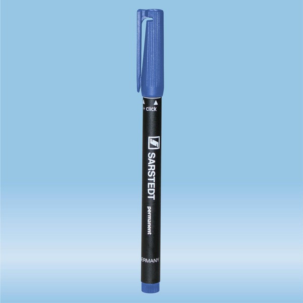 Felt marker, blue, waterproof
