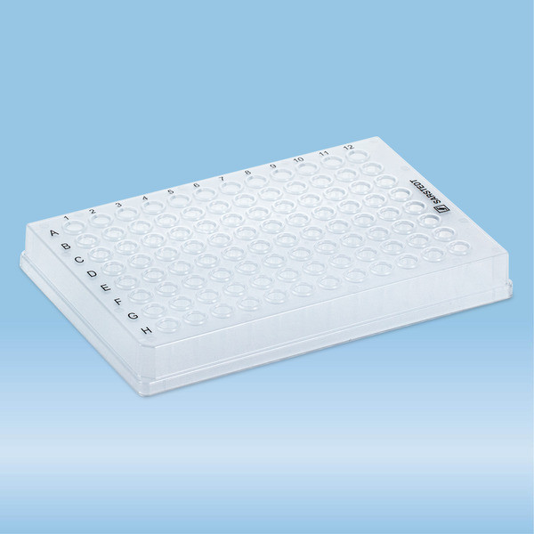 PCR plate full skirt, 96 well, transparent, Low Profile, 100 µl, Biosphere® plus, PP