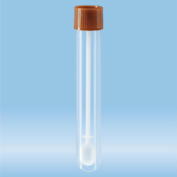 Faeces tube, screw cap, (LxØ): 101 x 16.5 mm, transparent, sterile