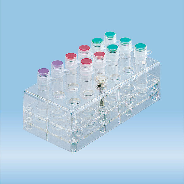 Rack, PC, format: 6 x 3, suitable for screw cap micro tubes