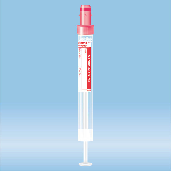S-Monovette® Serum CAT, 4.5 ml, cap red, (LxØ): 92 x 11 mm, with paper label