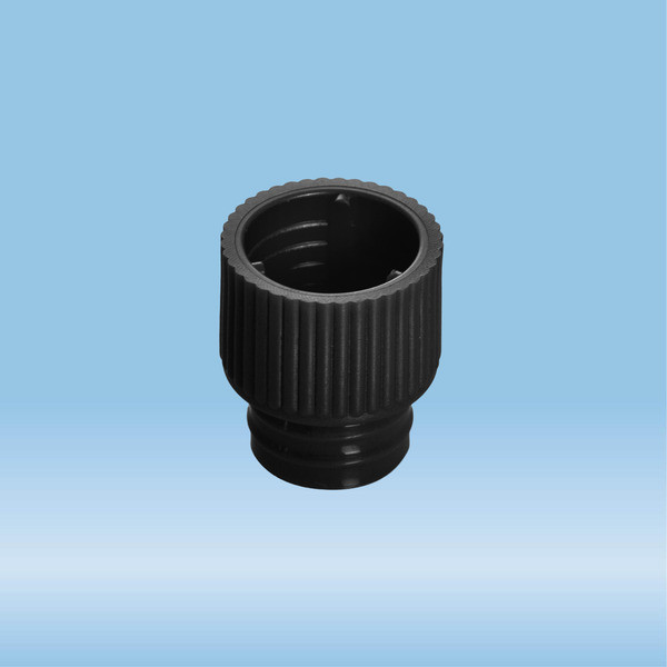 Push cap, black, suitable for tubes Ø 12 mm