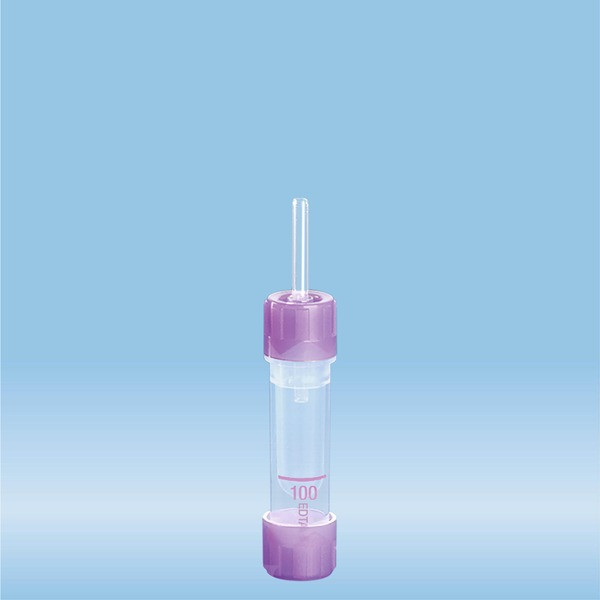Microvette® 100 K3 EDTA, 100 µl, cap violet, flat base