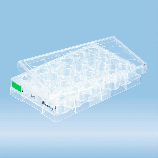 Cell culture plate, 24 well, surface: Suspension, flat base