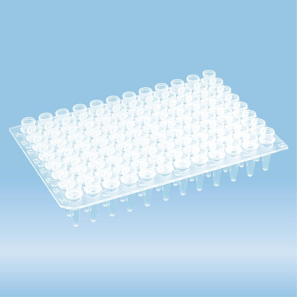 PCR plate without skirt, 96 well, transparent, High Profile, 200 µl, Biosphere® plus, PP