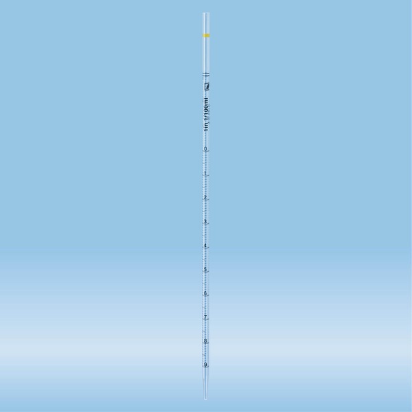 Serological pipette, with tip, unplugged, 1 ml, nonsterile, 200 piece