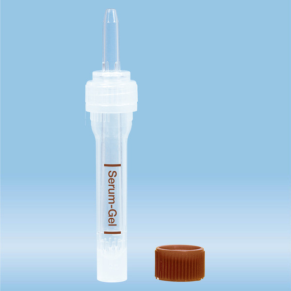 Multivette® 600 Serum Gel CAT, 600 µl, cap brown, screw cap