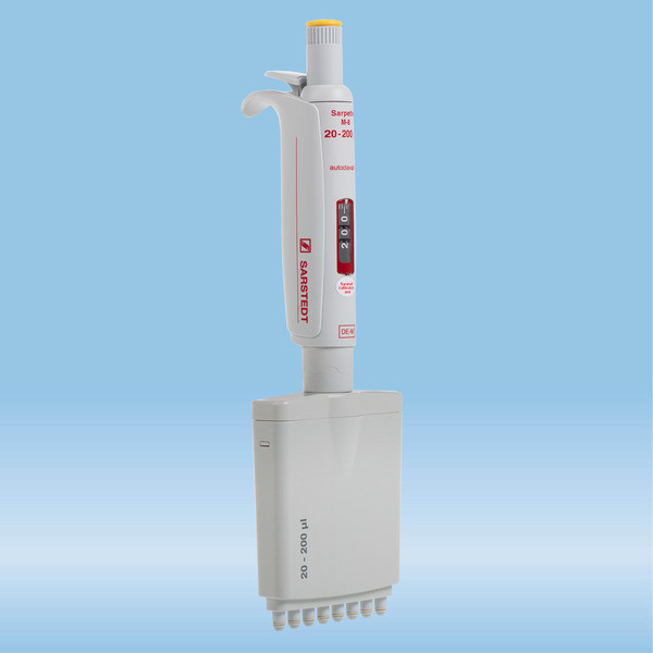 Sarpette® M, 8-channel, variable, 20 µl - 200 µl, yellow, 1 piece(s)/case