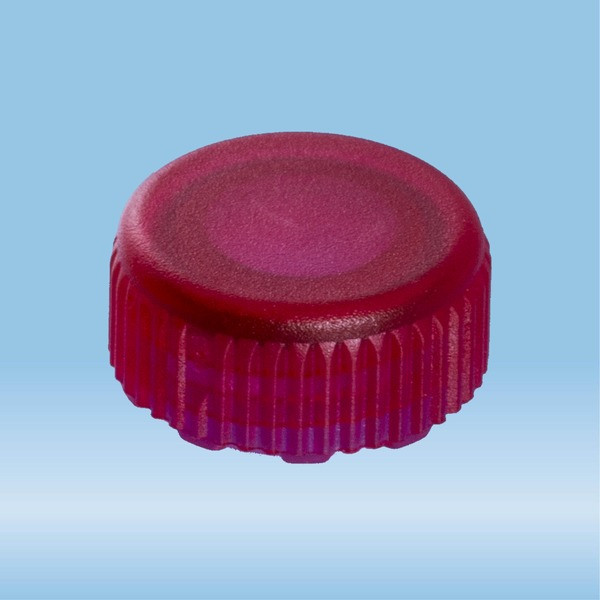 Screw cap, red, sterile, suitable for screw cap micro tubes