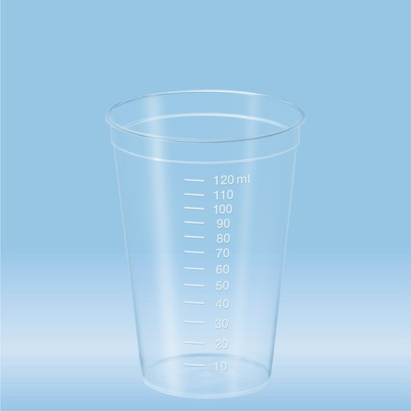 Multi-purpose container, 125 ml, (LxØ): 85 x 62 mm, graduated, PP, transparent