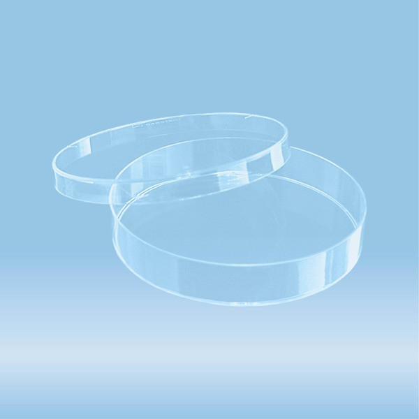 Petri dish, 92 x 16 mm, transparent, with ventilation cams