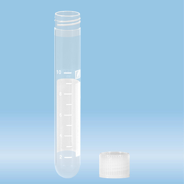 Screw cap tube, 13 ml, (LxØ): 101 x 16.5 mm, PP, with print