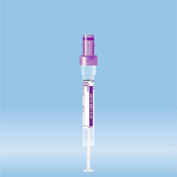 SMonovette® K3 EDTA, 1.2 ml, cap violet, (LxØ) 66 x 8 mm, with paper