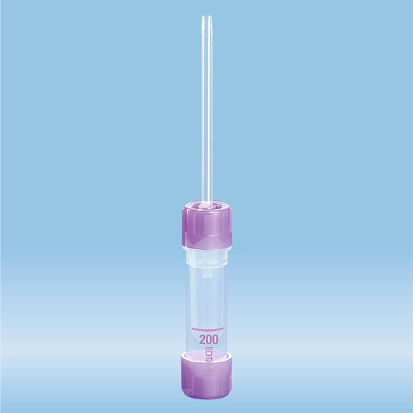 Microvette® 200 EDTA K3E, 200 µl, cap violet, flat base