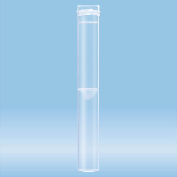 Screw cap tube, 3.5 ml, (LxØ): 92 x 13 mm, conical false bottom, flat tube bottom, PP, without cap,