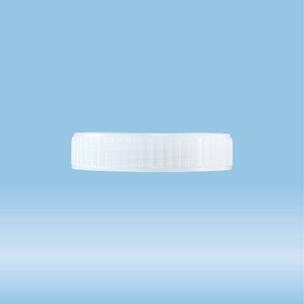 Screw cap, HD-PE, natural, 50 piece(s)/bag