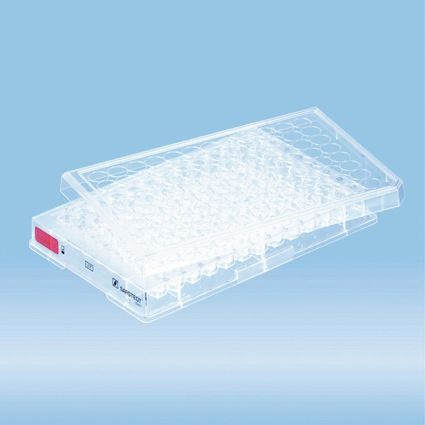 Cell culture plate, 96 well, surface: Standard, base shape: conical