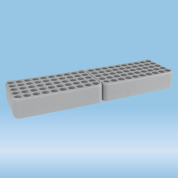 Double block rack D17, Ø opening: 17 mm, 5 x 20, grey