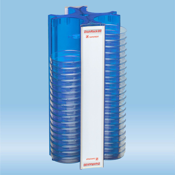 DishRack, height: 370 mm, blue, for 88 petri dishes with 92 mm Ø