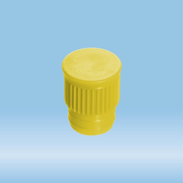 Push cap, yellow, suitable for tubes Ø 15.7 mm