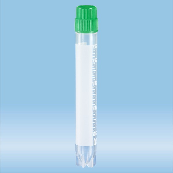 CryoPure tubes, 5 ml, QuickSeal screw cap, green