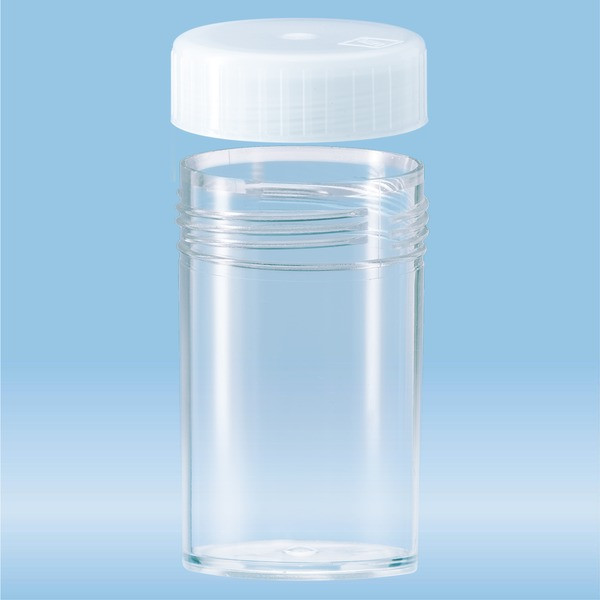 Screw cap tube, 25 ml, (LxØ): 54 x 27 mm, PS