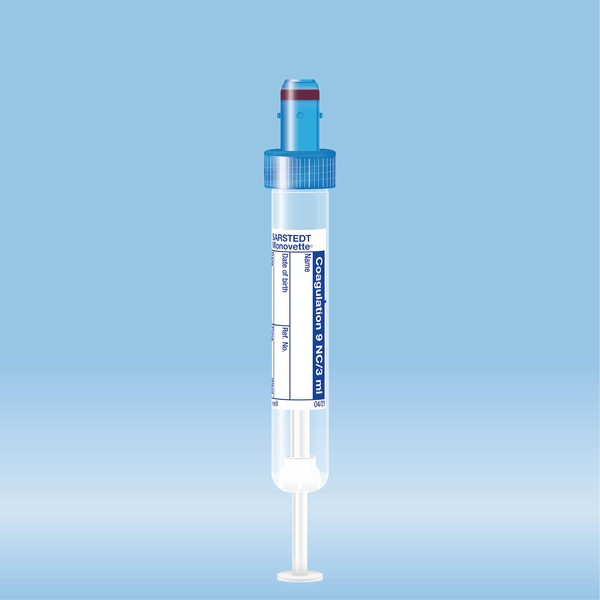 S-Monovette® Citrate 9NC 0.106 mol/l 3.2%, 3 ml, cap blue, (LxØ): 75 x 13 mm, with paper label