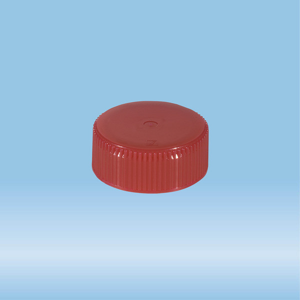 Screw cap, red, suitable for tubes Ø 28 mm