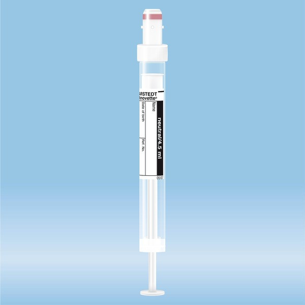 S-Monovette® neutral Z, 4.5 ml, cap white, (LxØ): 92 x 11 mm, with paper label