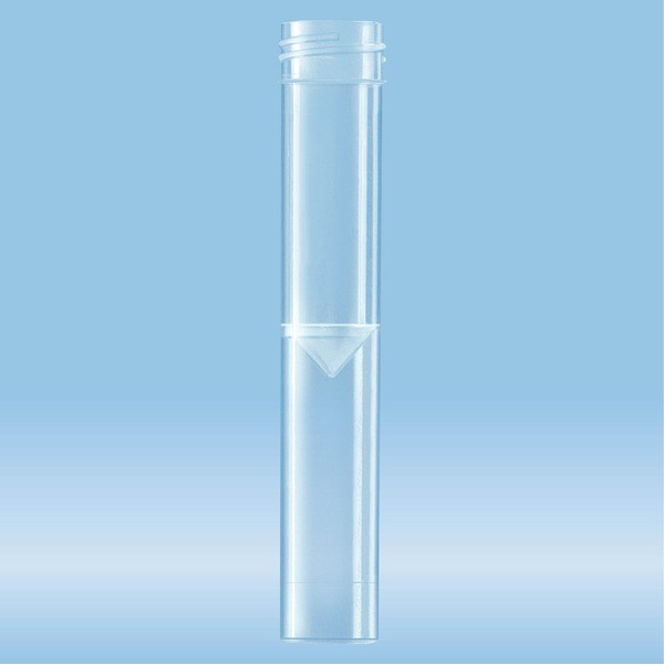 Screw cap tube, 5 ml, (LxØ): 92 x 15.3 mm, conical false bottom, flat tube bottom, PP, without cap,