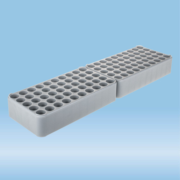Double block rack D17, Ø opening: 17 mm, 5 x 20, grey