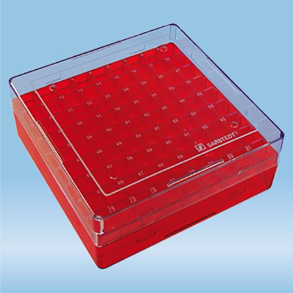 Cryobox, 132 x 132 x 53 mm, format: 9 x 9, for 81 collection tubes