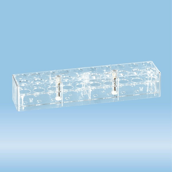 Rack, PC, format: 10 x 2, suitable for tubes 100 x 21.5 mm