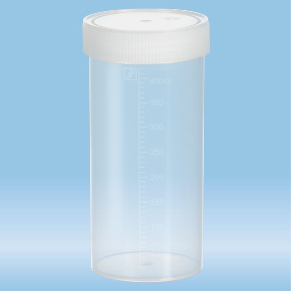 Multi-purpose container, max. volume: 500 ml, (LxØ): 150 x 70 mm, graduated, PP, transparent