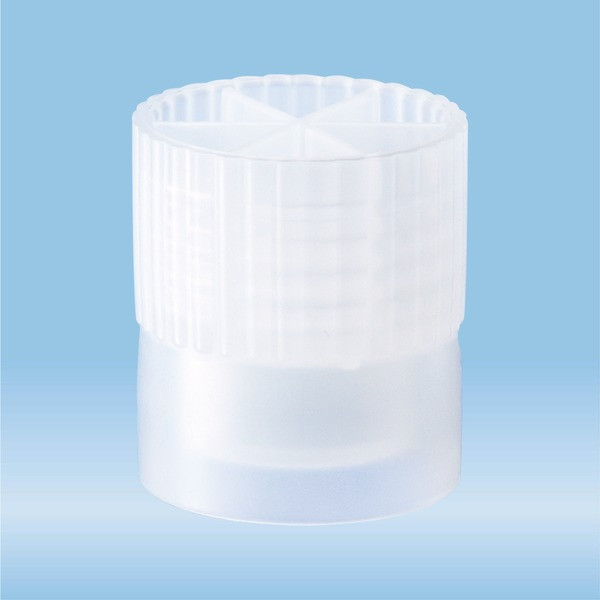 Skirted push cap, natural, suitable for tubes Ø 13 mm