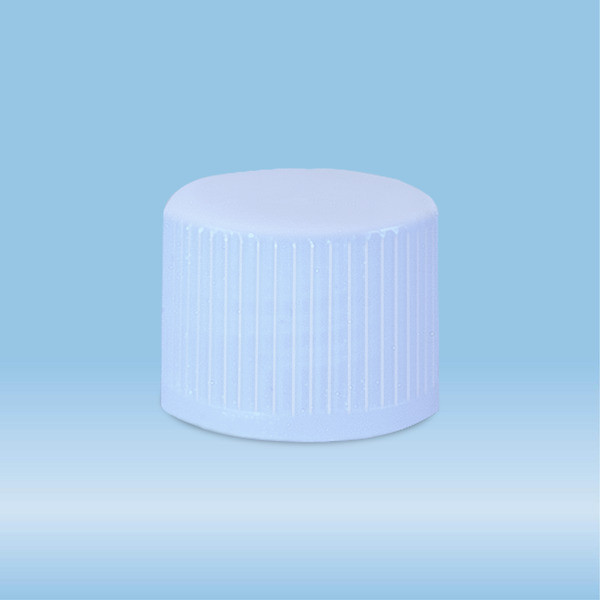 Archiving screw cap, HD-PE, light blue, for tubes Ø 13 mm