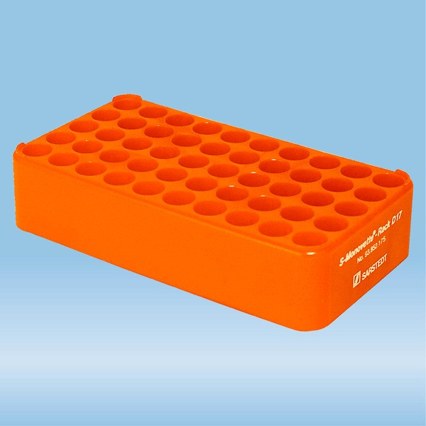 Block Rack D17, Ø opening: 17 mm, 5 x 10, orange