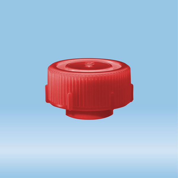 Screw cap, red, suitable for Mailing container 126 x 30 mm